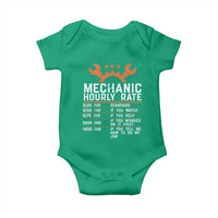 Funny Mechanic Hourly Rate Auto Car Mechanic Labor Rates Baby Onesie - Wonder Print Shop
