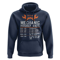 Funny Mechanic Hourly Rate Auto Car Mechanic Labor Rates Hoodie - Wonder Print Shop