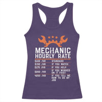 Funny Mechanic Hourly Rate Auto Car Mechanic Labor Rates Racerback Tank Top - Wonder Print Shop