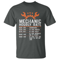 Funny Mechanic Hourly Rate Auto Car Mechanic Labor Rates T Shirt - Wonder Print Shop