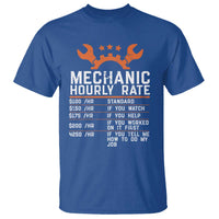 Funny Mechanic Hourly Rate Auto Car Mechanic Labor Rates T Shirt - Wonder Print Shop