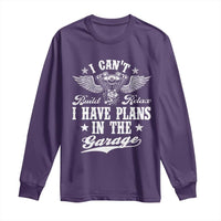 Funny I Cant I Have Plans In The Garage Long Sleeve Shirt Car Mechanics Fathers Day - Wonder Print Shop