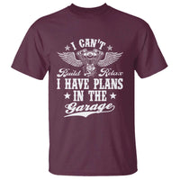 Funny I Cant I Have Plans In The Garage T Shirt Car Mechanics Fathers Day - Wonder Print Shop