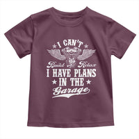 Funny I Cant I Have Plans In The Garage Toddler T Shirt Car Mechanics Fathers Day - Wonder Print Shop