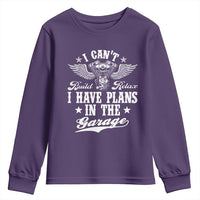 Funny I Cant I Have Plans In The Garage Youth Sweatshirt Car Mechanics Fathers Day - Wonder Print Shop