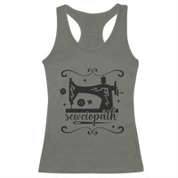 Sewing Lover Racerback Tank Top Sewciopath Quilter Seamstress - Wonder Print Shop