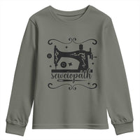 Sewing Lover Youth Sweatshirt Sewciopath Quilter Seamstress - Wonder Print Shop