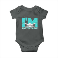 Funny Swimming Baby Onesie I'm Unstoppable Swim Cool Practice Butterfly Swimming - Wonder Print Shop