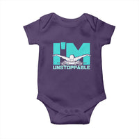 Funny Swimming Baby Onesie I'm Unstoppable Swim Cool Practice Butterfly Swimming - Wonder Print Shop