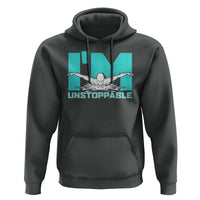 Funny Swimming Hoodie I'm Unstoppable Swim Cool Practice Butterfly Swimming - Wonder Print Shop
