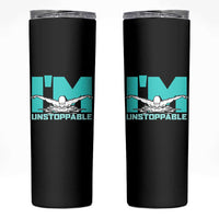 Funny Swimming Skinny Tumbler I'm Unstoppable Swim Cool Practice Butterfly Swimming - Wonder Print Shop