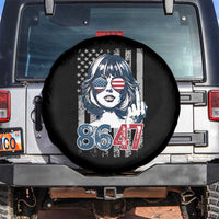 Funny 8647 Impeach 47 Girls American Flag Spare Tire Cover - Wonder Print Shop