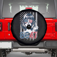 Funny 8647 Impeach 47 Girls American Flag Spare Tire Cover - Wonder Print Shop