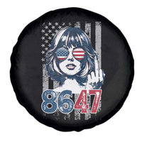 Funny 8647 Impeach 47 Girls American Flag Spare Tire Cover - Wonder Print Shop
