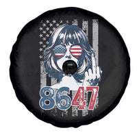 Funny 8647 Impeach 47 Girls American Flag Spare Tire Cover - Wonder Print Shop