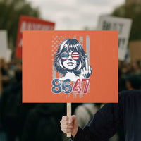Funny 8647 Impeach 47 Girls American Flag Protest Sign - Wonder Print Shop