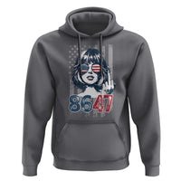 Funny 8647 Impeach 47 Girls American Flag Hoodie - Wonder Print Shop