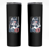 Funny 8647 Impeach 47 Girls American Flag Skinny Tumbler - Wonder Print Shop