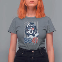Funny 8647 Impeach 47 Girls American Flag T Shirt For Women - Wonder Print Shop