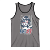 Funny 8647 Impeach 47 Girls American Flag Tank Top - Wonder Print Shop