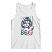 Funny 8647 Impeach 47 Girls American Flag Tank Top - Wonder Print Shop