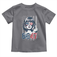 Funny 8647 Impeach 47 Girls American Flag Toddler T Shirt - Wonder Print Shop