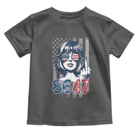 Funny 8647 Impeach 47 Girls American Flag Toddler T Shirt - Wonder Print Shop