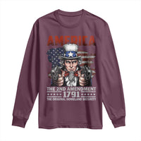 Funny The 2nd Amendment Uncle Sam Long Sleeve Shirt America The Original Homeland Security - Wonder Print Shop