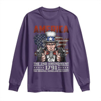 Funny The 2nd Amendment Uncle Sam Long Sleeve Shirt America The Original Homeland Security - Wonder Print Shop