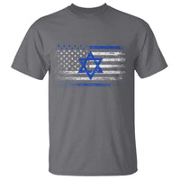 Proud Israeli American T Shirt Patriotic Israeli USA Flag - Wonder Print Shop