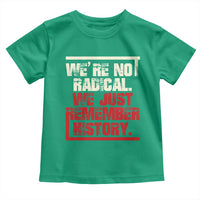 We Are Not Radical We Just Remember History Toddler T Shirt - Wonder Print Shop
