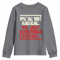 We Are Not Radical We Just Remember History Youth Sweatshirt - Wonder Print Shop
