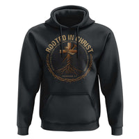 Rooted In Christ Hoodie Jesus Christian Cross Bible Verse - Wonder Print Shop