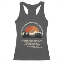 When A Foreigner Resides Among You In Your Land Do Not Mistreat Them Racerback Tank Top Leviticus Bible Verse - Wonder Print Shop