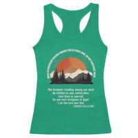 When A Foreigner Resides Among You In Your Land Do Not Mistreat Them Racerback Tank Top Leviticus Bible Verse - Wonder Print Shop