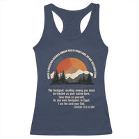 When A Foreigner Resides Among You In Your Land Do Not Mistreat Them Racerback Tank Top Leviticus Bible Verse - Wonder Print Shop
