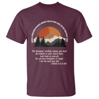 When A Foreigner Resides Among You In Your Land Do Not Mistreat Them T Shirt Leviticus Bible Verse - Wonder Print Shop