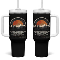 When A Foreigner Resides Among You In Your Land Do Not Mistreat Them Tumbler With Handle Leviticus Bible Verse - Wonder Print Shop