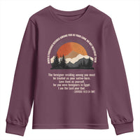 When A Foreigner Resides Among You In Your Land Do Not Mistreat Them Youth Sweatshirt Leviticus Bible Verse - Wonder Print Shop