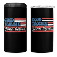 Funny John Lewis Good Trouble 4 in 1 Can Cooler Tumbler Vintage American Flag - Wonder Print Shop