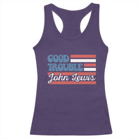 Funny John Lewis Good Trouble Racerback Tank Top Vintage American Flag - Wonder Print Shop