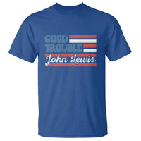 Funny John Lewis Good Trouble T Shirt Vintage American Flag - Wonder Print Shop