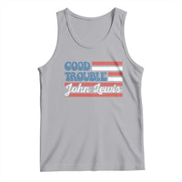 Funny John Lewis Good Trouble Tank Top Vintage American Flag - Wonder Print Shop