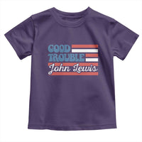 Funny John Lewis Good Trouble Toddler T Shirt Vintage American Flag - Wonder Print Shop