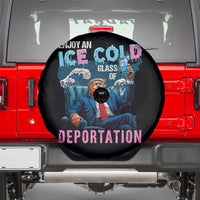 Funny Enjoy An Ice Cold Glass Of Deportation Spare Tire Cover American Flag - Wonder Print Shop