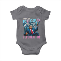 Funny Enjoy An Ice Cold Glass Of Deportation Baby Onesie American Flag - Wonder Print Shop