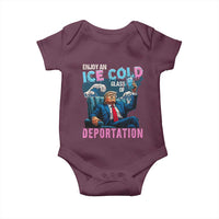 Funny Enjoy An Ice Cold Glass Of Deportation Baby Onesie American Flag - Wonder Print Shop
