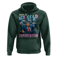 Funny Enjoy An Ice Cold Glass Of Deportation Hoodie American Flag - Wonder Print Shop