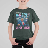 Funny Enjoy An Ice Cold Glass Of Deportation T Shirt For Kid American Flag - Wonder Print Shop