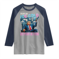 Funny Enjoy An Ice Cold Glass Of Deportation Raglan Shirt American Flag - Wonder Print Shop